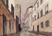 Maurice Utrillo Rue Saint-Rustique a Montmarter oil painting on canvas